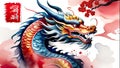 chinese new year concept with dragon background Royalty Free Stock Photo