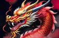 chinese new year concept with dragon background Royalty Free Stock Photo