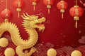 Chinese New Year 2024 concept with Dragon Royalty Free Stock Photo