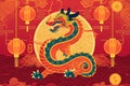 Chinese New Year 2024 concept with Dragon Royalty Free Stock Photo