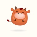 2021 Chinese New Year cute ox illustration