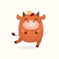 2021 Chinese New Year cute ox illustration