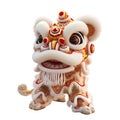 Chinese New Year 3D lion dance for greetings card.
