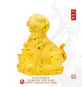 Chinese new year decoration:golden dog statue Royalty Free Stock Photo