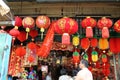 Chinese new year decoration shop at petaling street malaysia Royalty Free Stock Photo