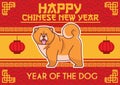 Chinese new year design with chow chow dog