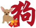 Chinese New Year Dog Chihhuahua Red Packets Vector