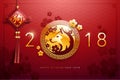 2018 Chinese New Year, Year of Dog Royalty Free Stock Photo