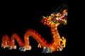 Chinese New Year dragon glowing at night
