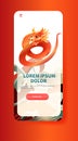 chinese new year of dragon icon zodiac sign for greeting card asian flyer invitation poster vertical