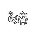 Chinese New Year dragon line icon