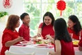 Chinese New Year family celebration Royalty Free Stock Photo