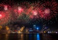 Chinese new year fireworks in Hong_Kong Royalty Free Stock Photo