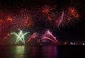 The Chinese New Year fireworks show Royalty Free Stock Photo