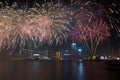The Chinese New Year fireworks show Royalty Free Stock Photo
