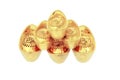 Chinese new year gold ingots Royalty Free Stock Photo