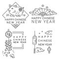 Chinese New Year greeting badges