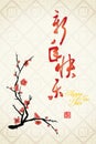 Chinese New Year greeting card background Royalty Free Stock Photo