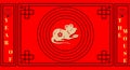 Chinese new year greeting card background, year of the mouse celebration Royalty Free Stock Photo