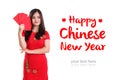 Chinese New Year greeting card design Royalty Free Stock Photo