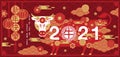 Chinese new year, 2021, Happy new year greetings, Year of the OX