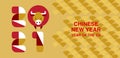 Chinese new year , 2021, Happy new year, Year of the OX, modern design, colorful, cow,.geometry Royalty Free Stock Photo