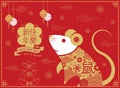 Chinese new year , 2020, Happy new year greetings, Year of the Rat ,Cartoon character