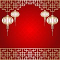 Chinese New Year Lantern Background Royalty Free Stock Photo