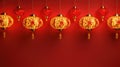 Chinese new year lantern background. Red and gold color. Monochrome asian ornament for decoration, design, greeting card. Happy Royalty Free Stock Photo