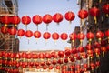 Chinese New Year lantern decoration of the street Royalty Free Stock Photo