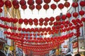 Chinese New Year lantern decoration of the street Royalty Free Stock Photo