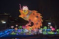 Chinese New Year Lantern Festival, traditional carp lotus style Royalty Free Stock Photo