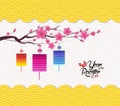 Chinese new year 2017 lantern pattern background Royalty Free Stock Photo