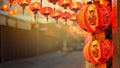 Chinese new year lanterns in china town. Royalty Free Stock Photo