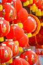 Chinese new year lanterns in chinatown Royalty Free Stock Photo
