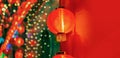 Chinese new year lanterns in chinatown Royalty Free Stock Photo