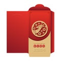 Chinese new year 2024 lucky red envelope for the year of the Dragon. Traditional money pocket. Translation - happy new Royalty Free Stock Photo