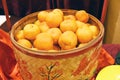Chinese New Year, orange fruit basket Royalty Free Stock Photo