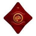 Chinese new year 2022 money red square envelopes packet. The year of the tiger. Zodiac sign with gold on red color background. Royalty Free Stock Photo