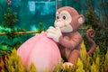 Chinese New Year monkey mascot with peach