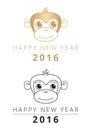 Chinese New Year of monkey 2016 Royalty Free Stock Photo