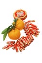 Chinese new year ornament and mandarin oranges Royalty Free Stock Photo