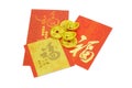 Chinese New Year ornaments and red packets Royalty Free Stock Photo