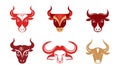 Chinese new year 2021 - year of the ox, Chinese zodiac symbol, Vector icons set. Royalty Free Stock Photo