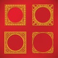 Chinese new year pattern frame