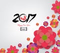 Chinese New Year 2017 - plum blossom Background Royalty Free Stock Photo