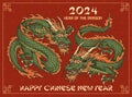 Chinese new year poster colorful