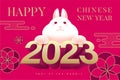 2023 Chinese New Year posters. Year of the rabbit.