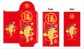 Chinese new year red packet. celebrate year of dog.