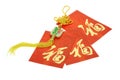 Chinese New Year red packets and ornament Royalty Free Stock Photo